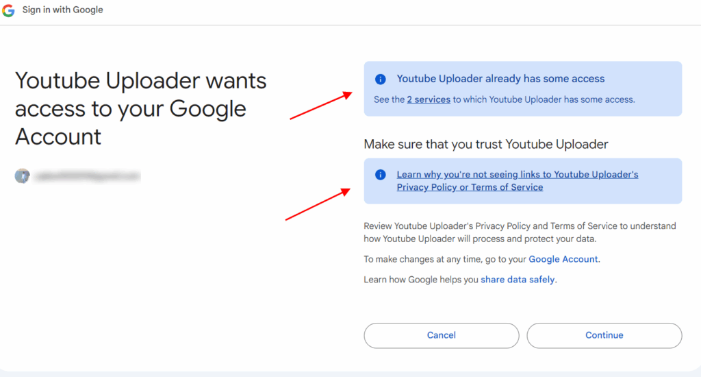 Grant permission to use scopes